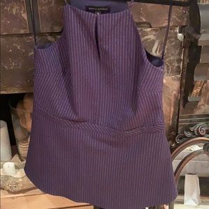 Banana Republic Pinstripe Peplum Top SIZE 6